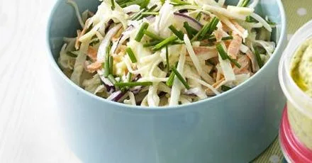 Cheese & chive coleslaw