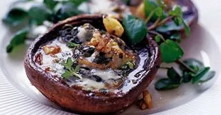 Cheesy autumn mushrooms