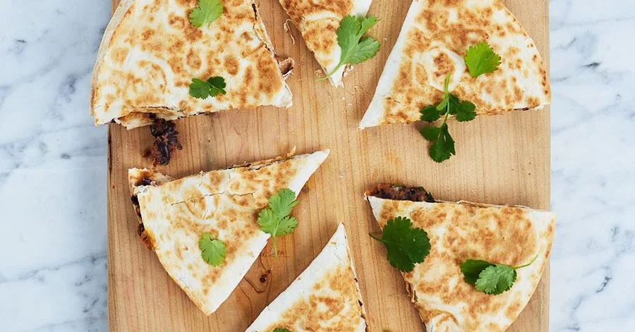 Cheesy Black Bean Quesadillas