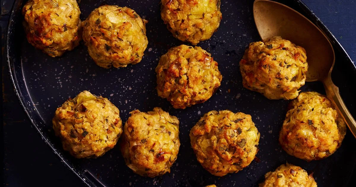 Cheesy Sage and Onion Stuffing Balls
