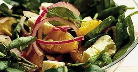 Cheshire cheese, spinach & watercress salad