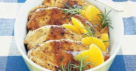 Chicken in balsamic, orange & rosemary sauce