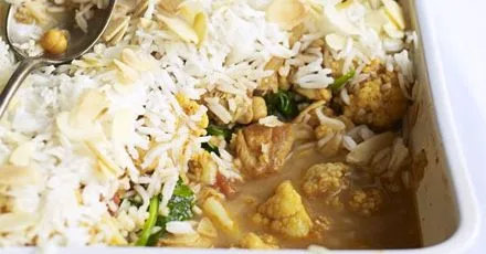 Chicken biryani bake
