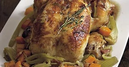 Chicken with braised celery & cider
