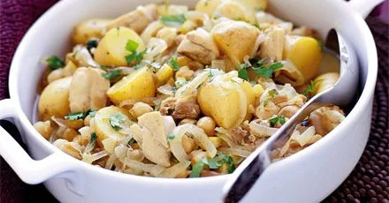 Chicken, chickpea & lemon casserole