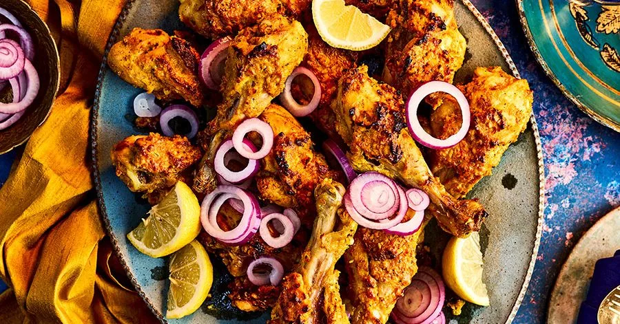 Chicken drumsticks with cashew and turmeric
