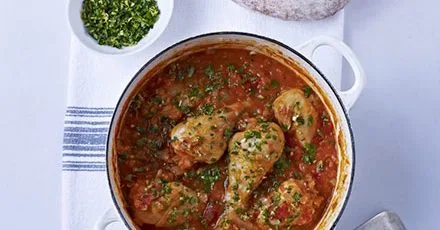 Chicken & lentil stew with gremolata