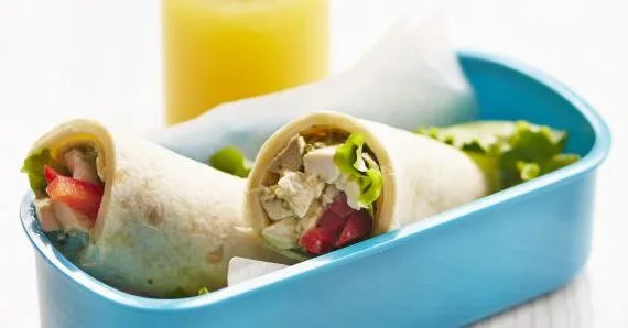 Chicken pesto wrap