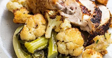 Chicken with roasted cauliflower