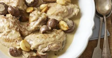 Chicken with sweet wine & garlic