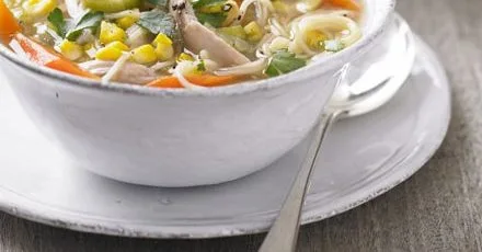 Chicken, sweetcorn & noodle soup