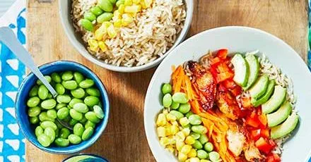 Chicken and vegetable bowl