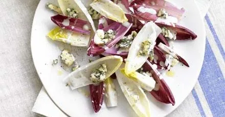 Chicory salad with blue cheese dressing