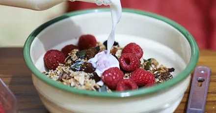 Choc chunk & high-fruit granola