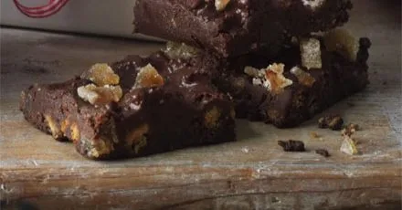 Chocolate & ginger refrigerator squares