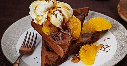 Chocolate orange waffles