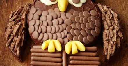 Chocolate owl cake