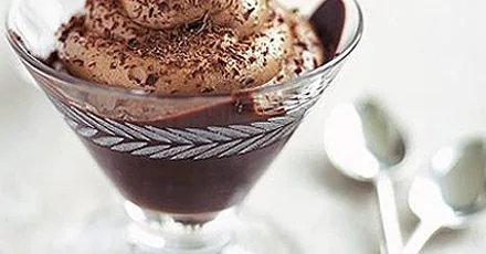 Chocolate & pistachio mousses