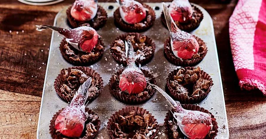 Chocolate robin's nests