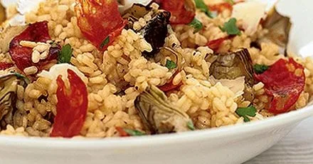 Chorizo & artichoke risotto