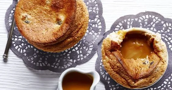 Christmas cake soufflés
