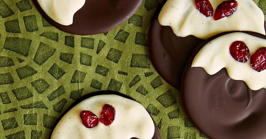 Christmas pudding chocolate coins