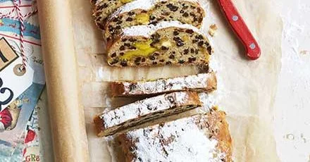 Christmas Stollen with Almonds and Marzipan