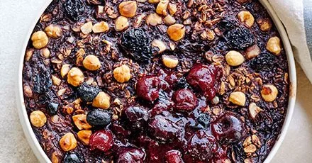 Cocoa Cherry Oat Bake