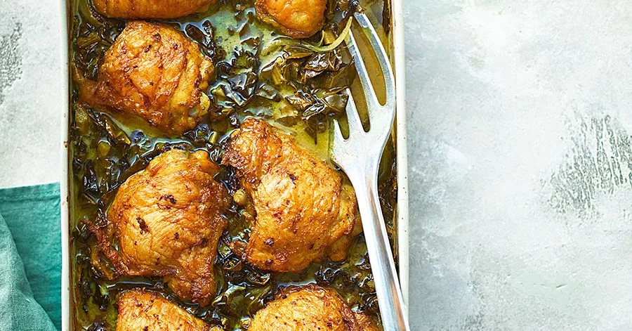 Coconut and Turmeric Baked Chicken Thighs