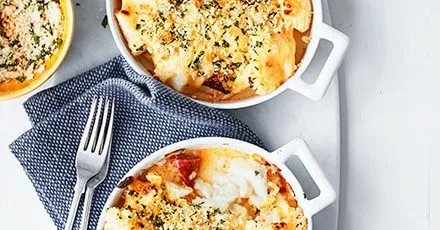 Cod with cauliflower and chorizo Mornay