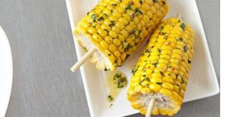 Corn with coriander butter