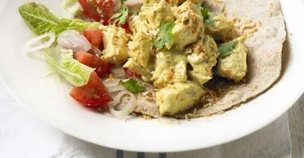Coronation turkey with homemade chapatis