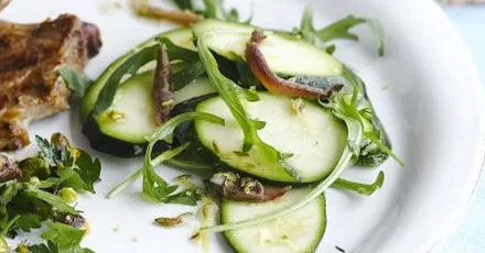 Courgette & anchovy salad