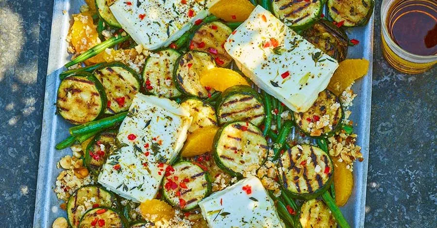 Zucchini, Green Bean and Feta Salad