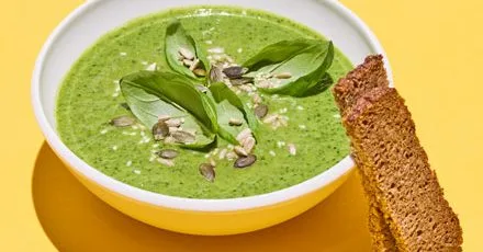 Courgette, Leek and Goat's Cheese Soup