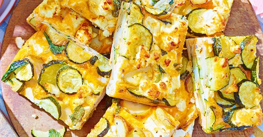 Zucchini, Potato and Feta Slices