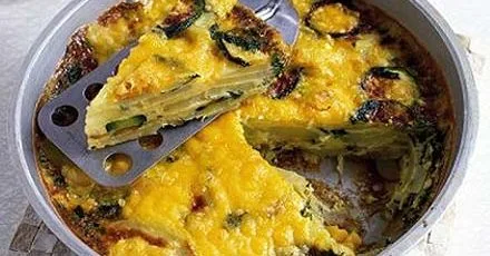 Фріттата з кабачками, картоплею та м'ятою