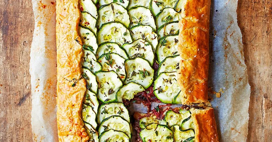 Courgette galette with tarragon and thyme