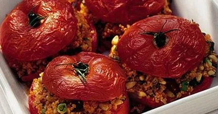 Couscous-stuffed beef tomatoes