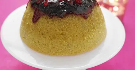 Cranberry steamed pudding