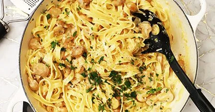 Creamy mushroom pasta