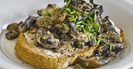 Creamy mushrooms on toast