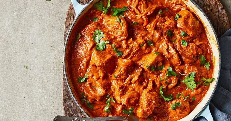 Creamy tofu curry with homemade roti