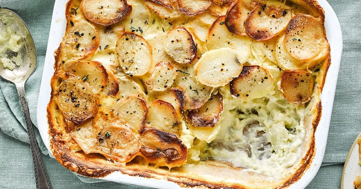 Creamy vegan dauphinoise