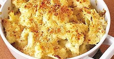 Crunchy cauliflower cheese