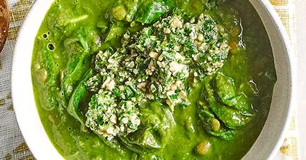 Chicken spinach and lentil soup