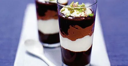 Dark chocolate & prune mousse