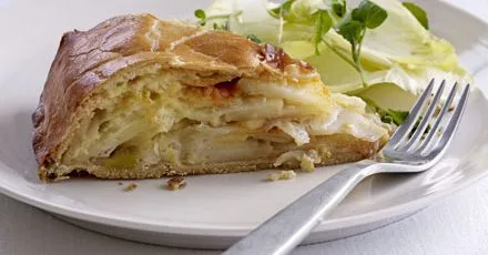 Cheese, onion & potato pie