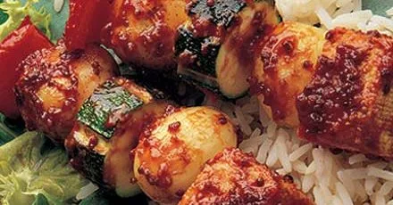Devilled tofu kebabs