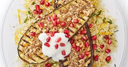 Dukkah-crusted aubergine steaks